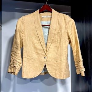Three Quarter Sleeve Linen Blazer